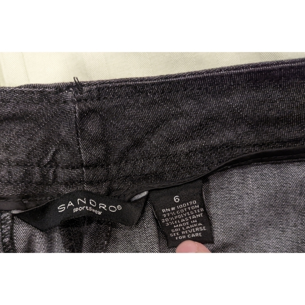 Sandro Sport Grey Straight Leg Pants Size 6 - Picture 2 of 4